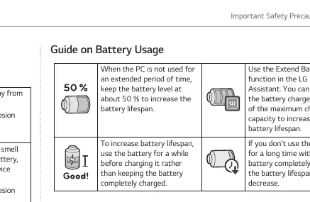 Guide on battery usage and charging settings.