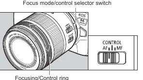 Focus mode selector switch