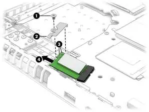 WLAN module removal procedure