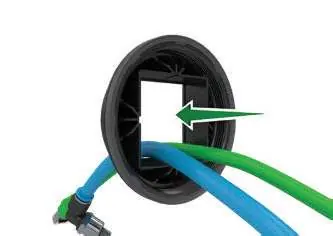 Guiding cables through the frame