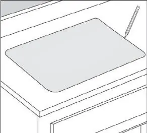 Tracing the cutout template.