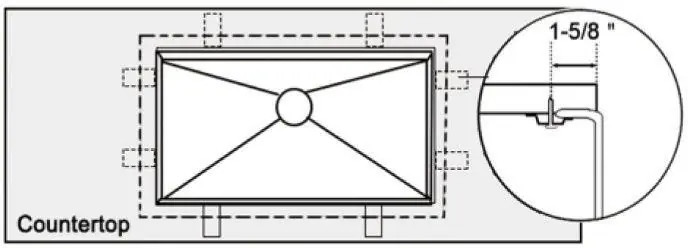 Final sink alignment.