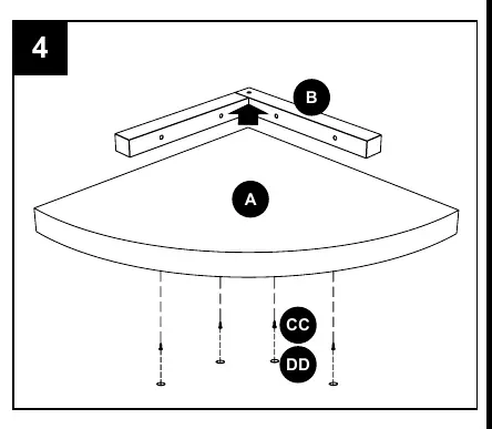 Step 4: Attaching the shelf