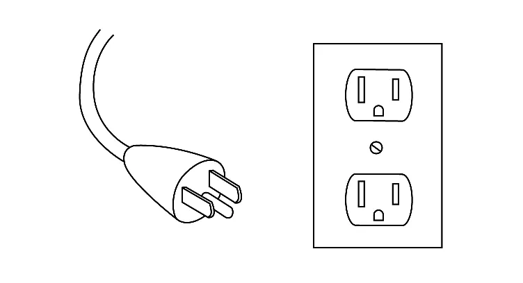 Correct grounding for the power plug.