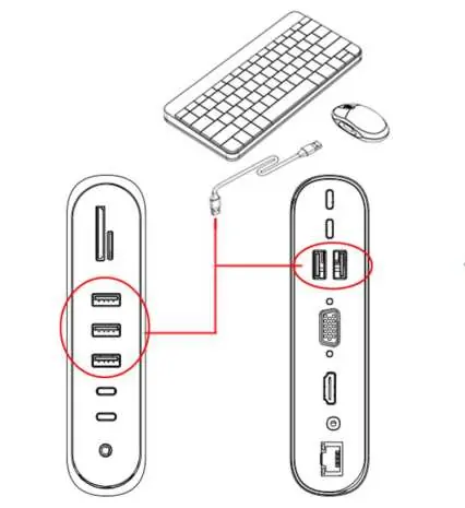 Connecting mouse and keyboard