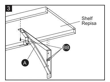 Attaching the shelf