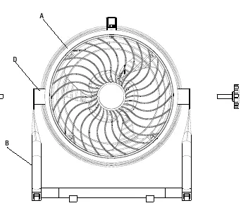 Fan assembly steps using locking knobs.