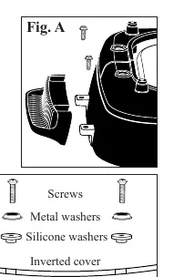 Assembly diagrams for skillet and cover handles