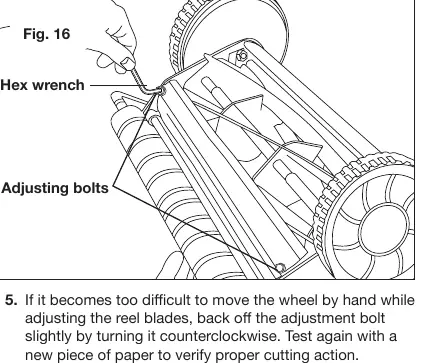 Blade adjustment