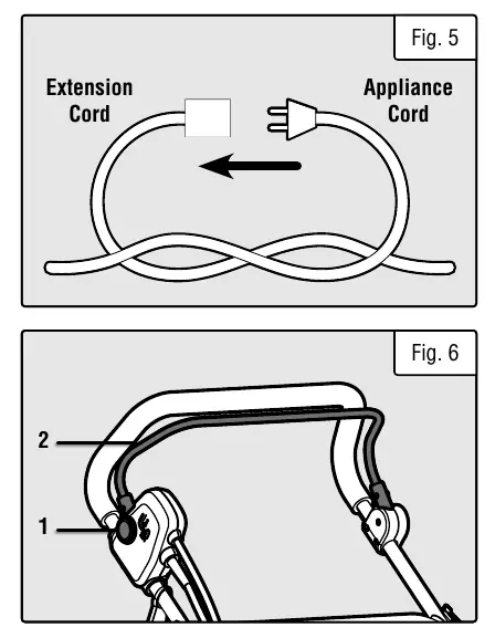 Power connection and switch operation (Fig 5, 6)