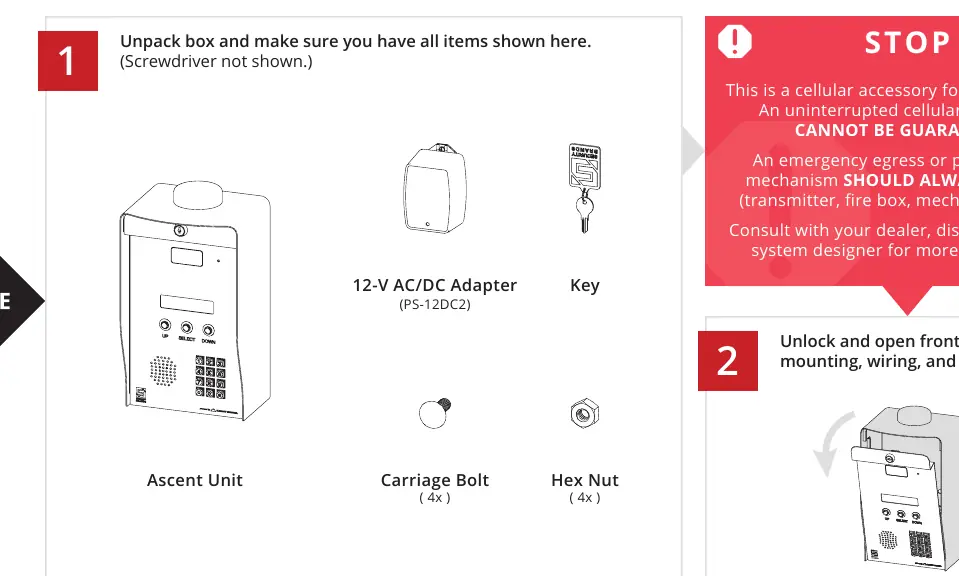 Box contents and components