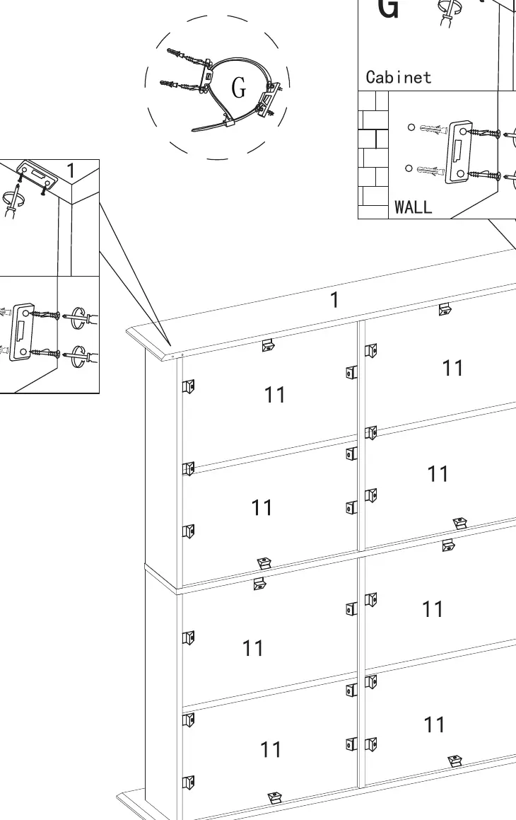 Anti-tip wall mounting instructions