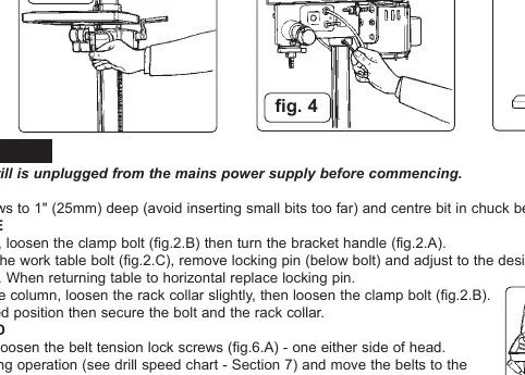 Assembly and adjustment diagrams