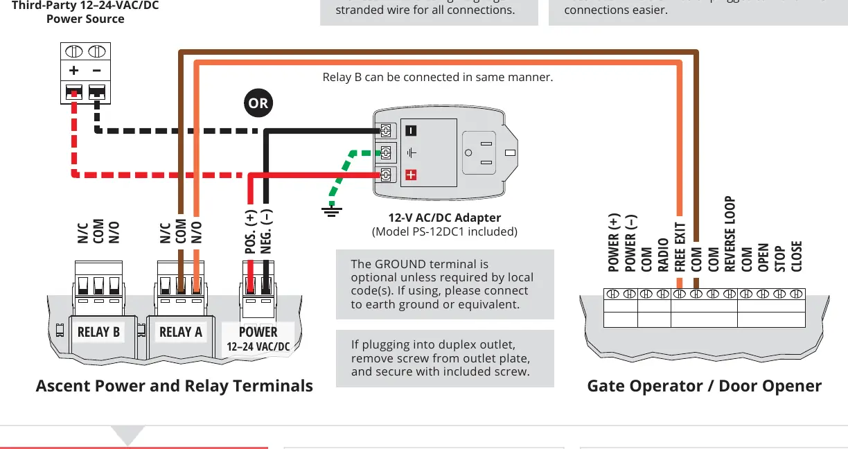 Power and Relay wiring diagram.