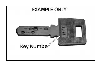 Key identification number location