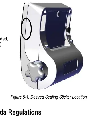 Sealing sticker location