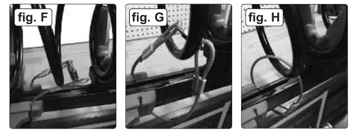 Safety wire installation (Fig F, G, H)