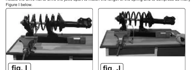 Preloading and compressing the spring (Fig I, J)
