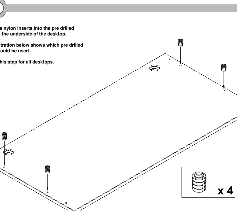 Step 4: Inserting nylon inserts
