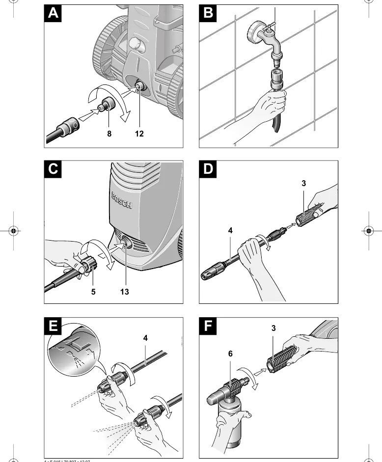 Assembly and connection steps