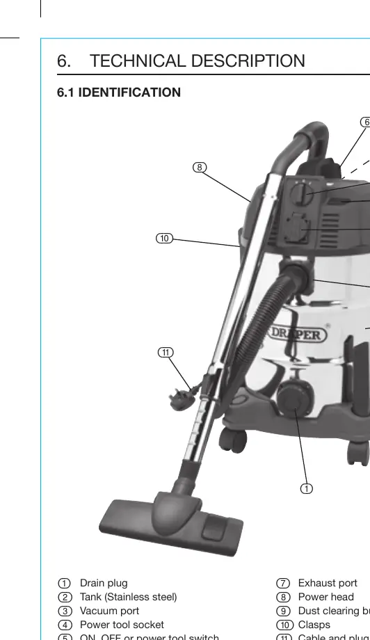 Vacuum cleaner component identification
