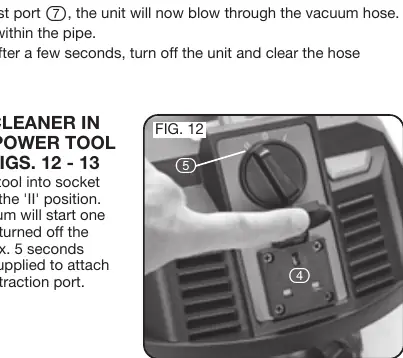 Power tool socket operation
