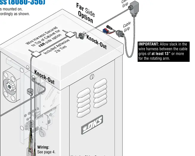 Wire harness installation and cable run options.