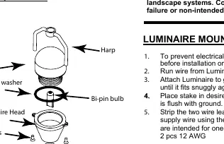 Parts breakdown for relamping