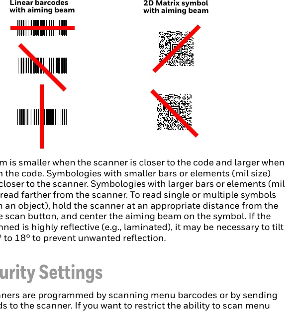 Correct scanning technique