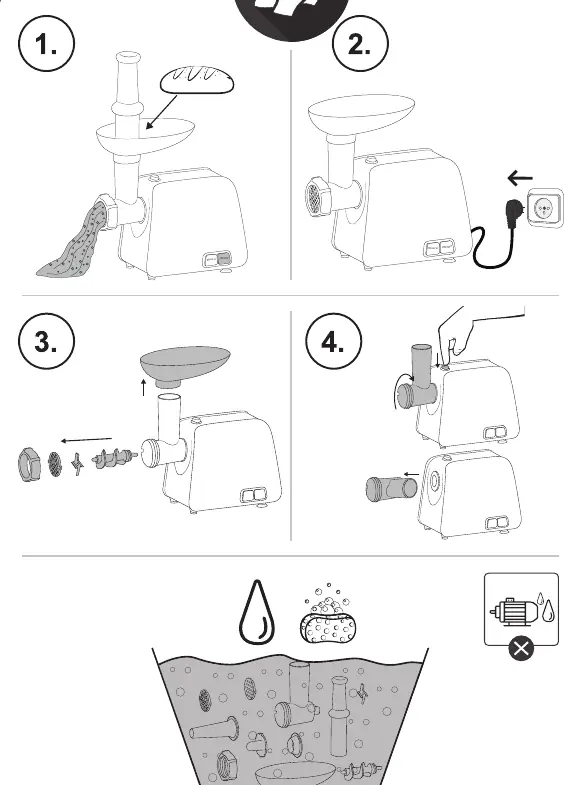 Cleaning and disassembly steps