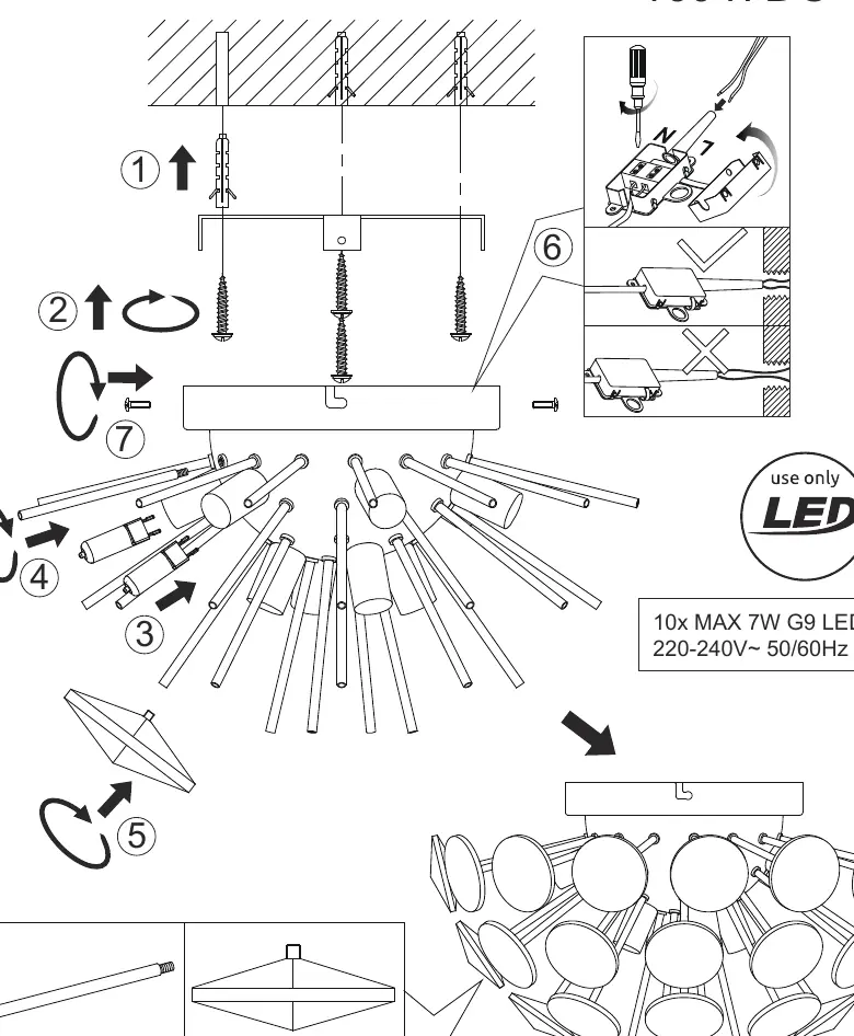 Assembly and wiring diagram