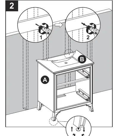 Leveling and wall mounting