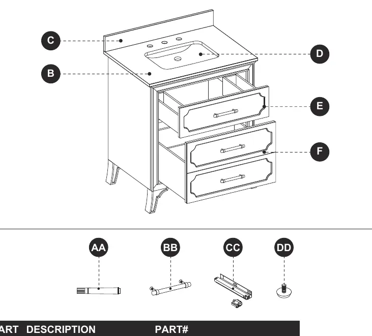 Replacement parts diagram