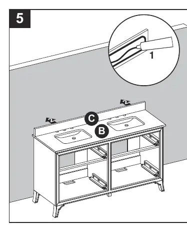 Attaching the backsplash