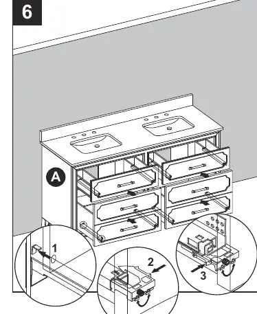Reinstalling the drawers