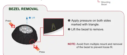 Bezel removal procedure