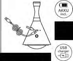 Charging the lamp via USB-C