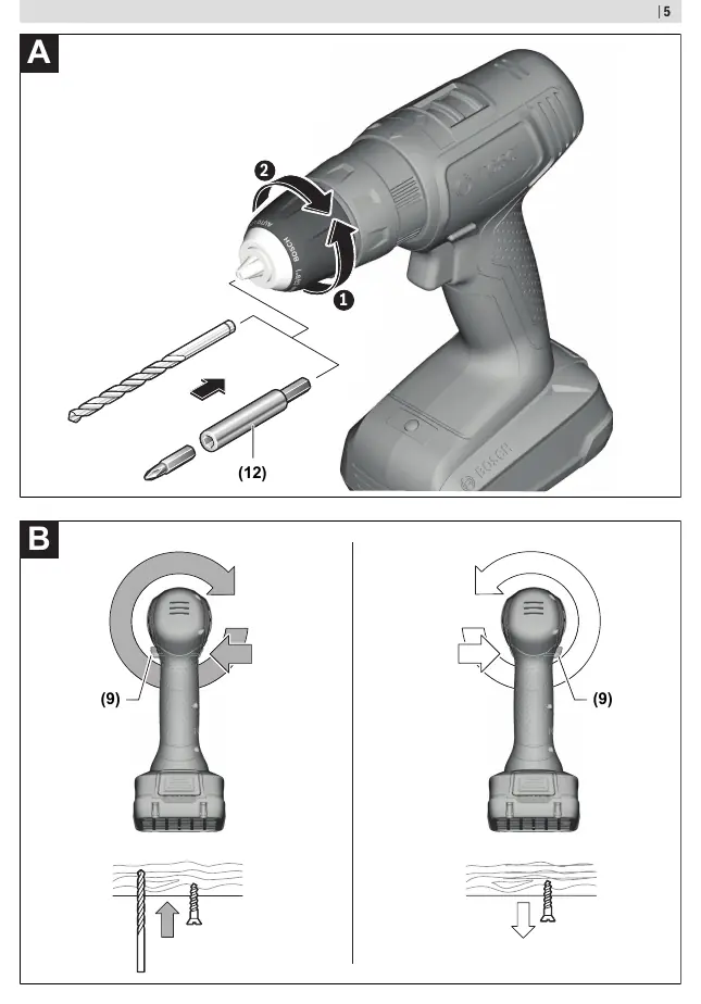 Tool change and rotational direction