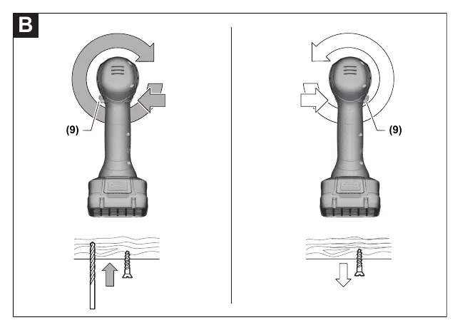 Rotational direction switch