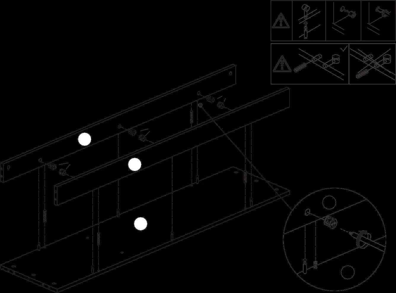 Initial assembly steps