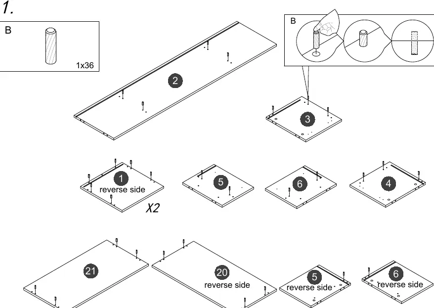 Step 1: Initial assembly