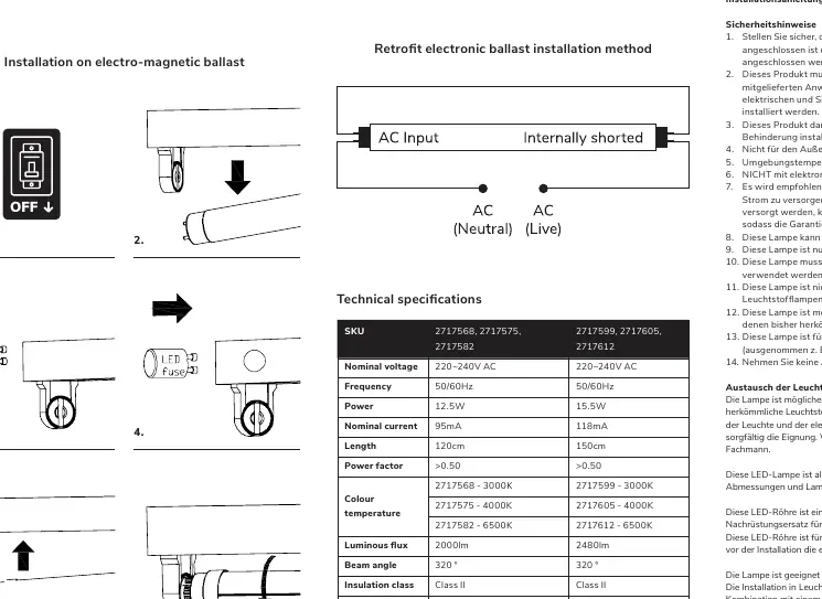 Wiring diagrams for different installation scenarios