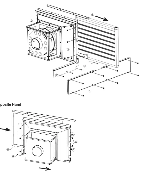Indoor air fan handing