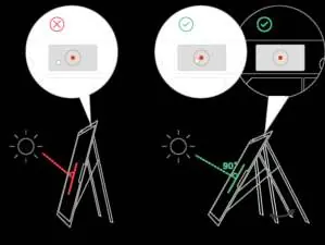 Using the solar angle guide