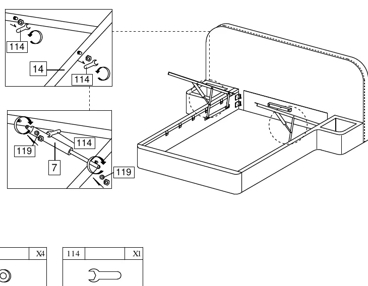 Gas spring installation
