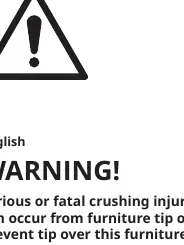 Tip-over warning symbol