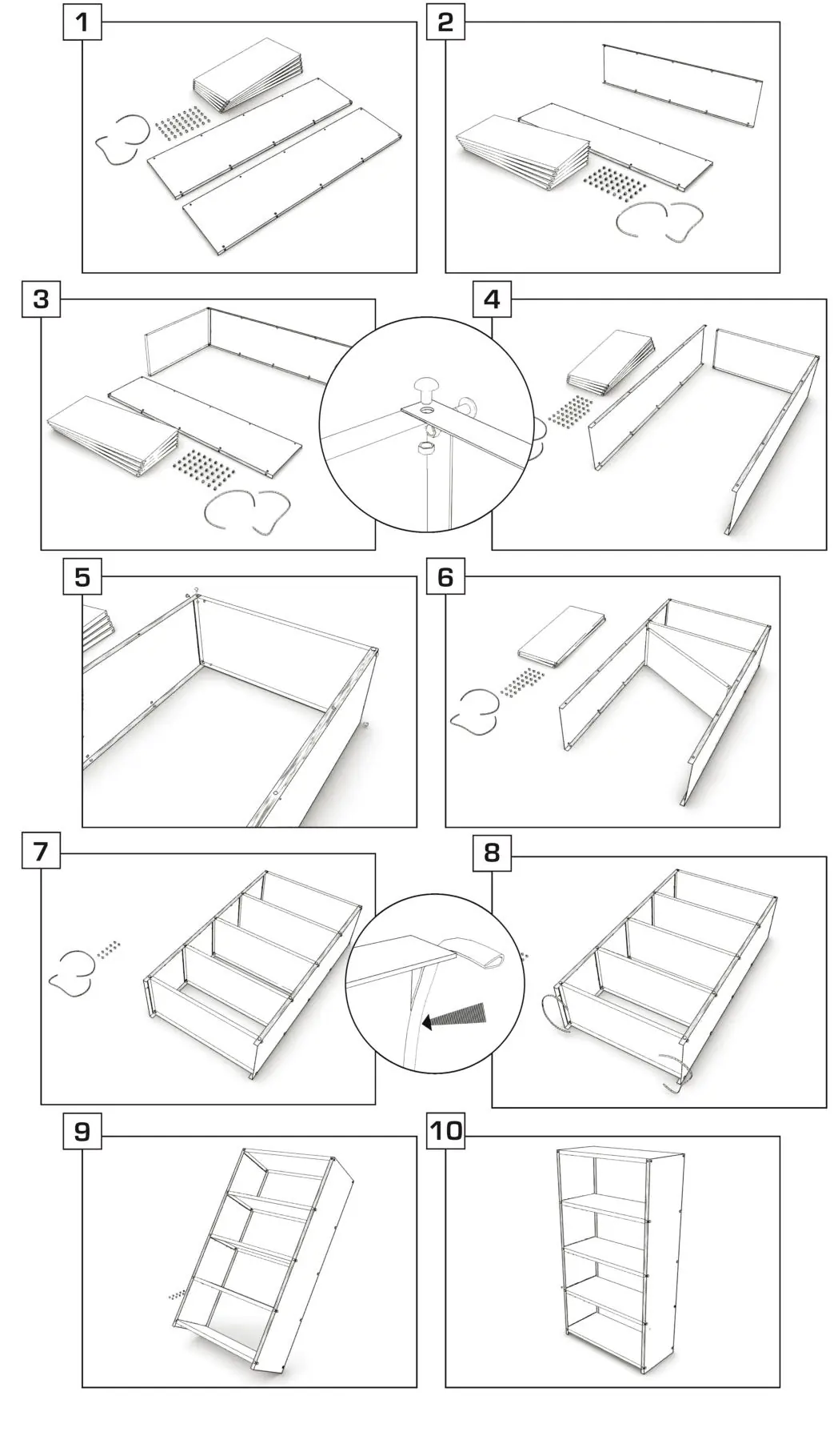 Standard mounting assembly steps 1-10