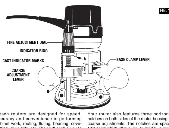 Depth adjustment components