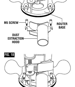 Attaching dust extraction hood