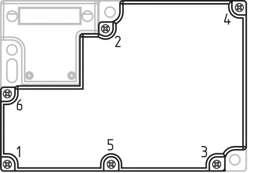 Tightening sequence for housing cover screws